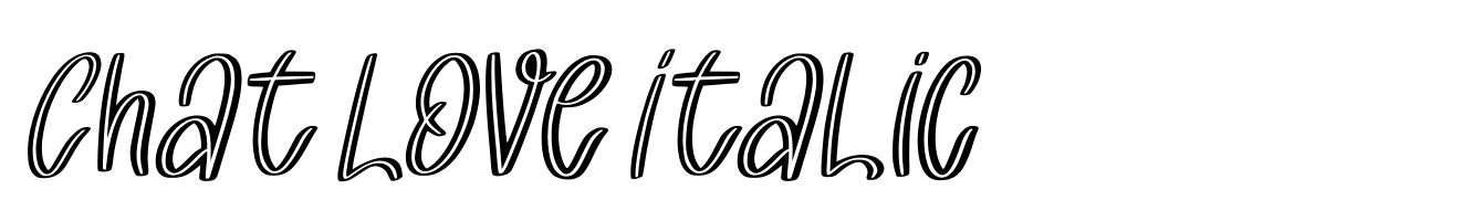 Chat Love Italic
